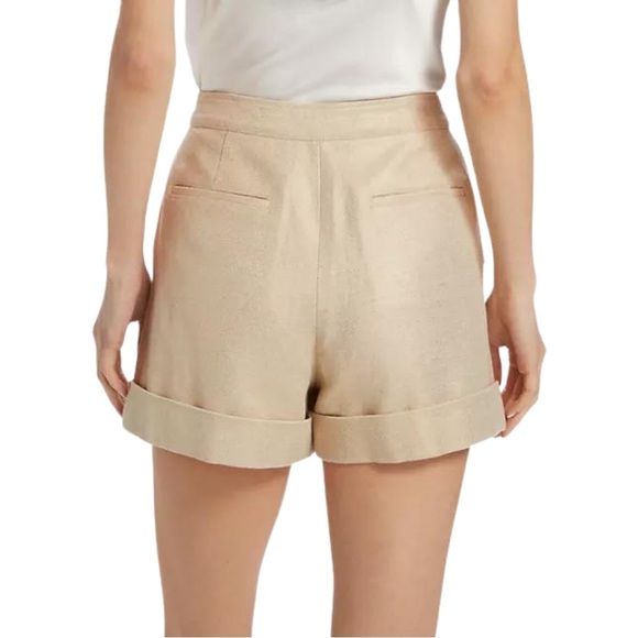 L'AGENCE safari cotton & linen shorts NWT size 14 - Picture 4 of 8